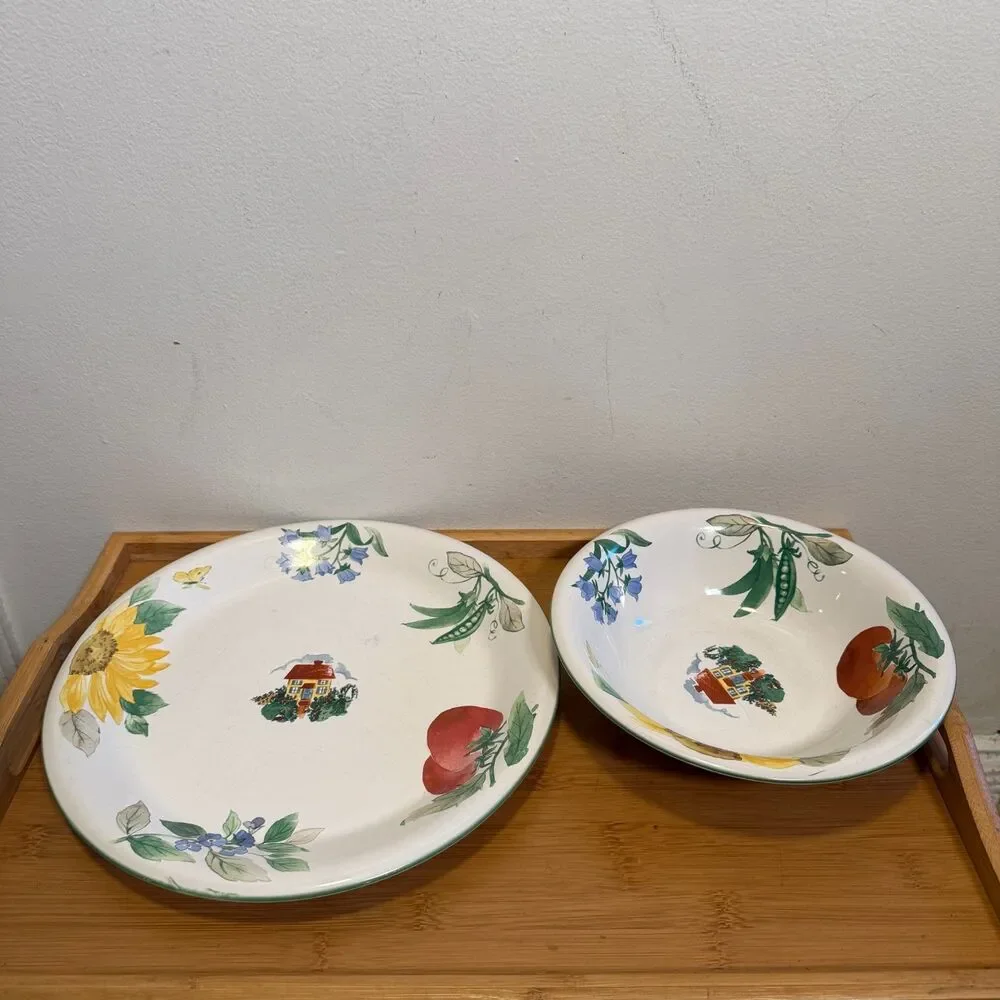 Pfaltzgraff Garden Breeze 2pc Serving Set 12